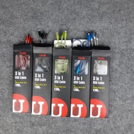 Dây cáp sạc USB 3 trong 1 (Type C - lightning - Micro) chính hãng Unik