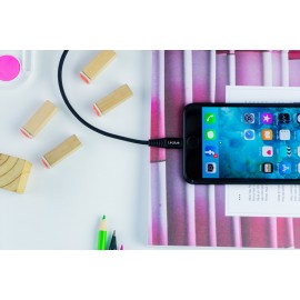 Cáp Type-C 2m ivalue Fishtail Đen