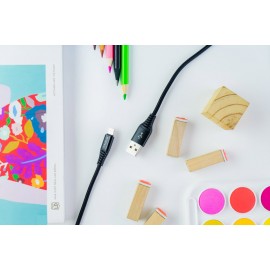 Cáp Lightning 1m ivalue Fishtail Đen