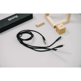 Cáp 3 trong 1 Lightning- Type C - Micro 1m ivalue Knit Đen