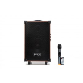Combo Loa Bluetooth Karaoke i.value 10inch Gỗ + Mic không dây