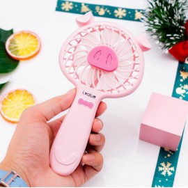 Quạt cầm tay mini chú heo xinh i.value PF01 - Màu hồng