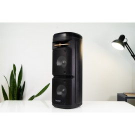 Combo Loa Bluetooth Karaoke i.value FG206-01 Nhựa đen + Mic không dây